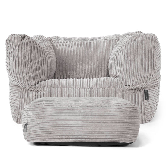 Albert Sitzsack Ohrensessel - Cord Silbergrau 02