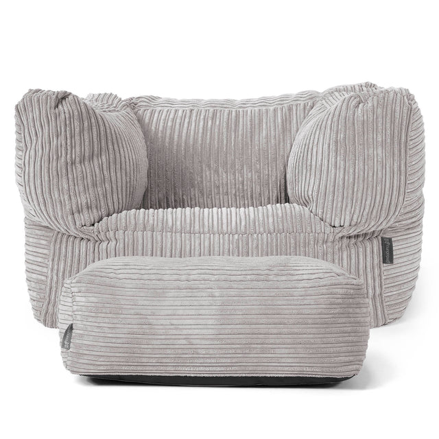Albert Sitzsack Ohrensessel - Cord Silbergrau 02