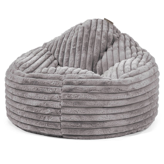 Archi Sitzsack - Ultra Plüsch Cord Grau 01