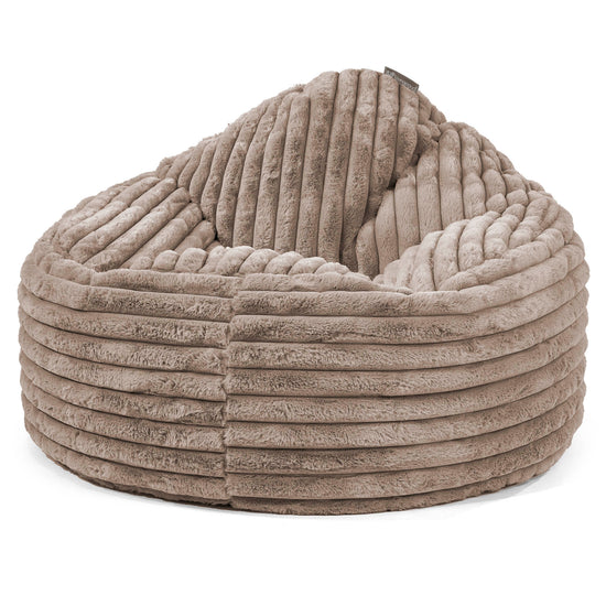Archi Sitzsack - Ultra Plüsch Cord Nerzfarben 01
