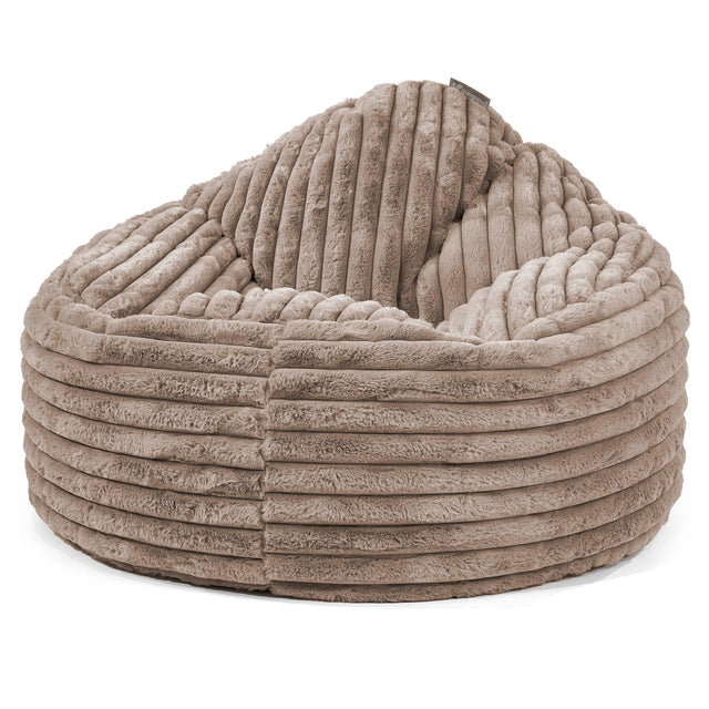 Archi Sitzsack - Ultra Plüsch Cord Nerzfarben 01