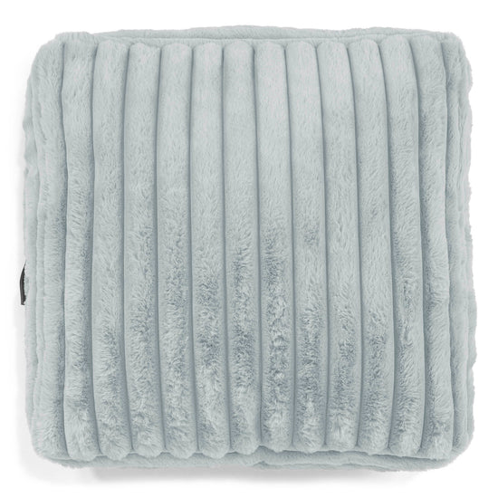 Sitzkissen - Ultra Plüsch Cord Taubenblau 02