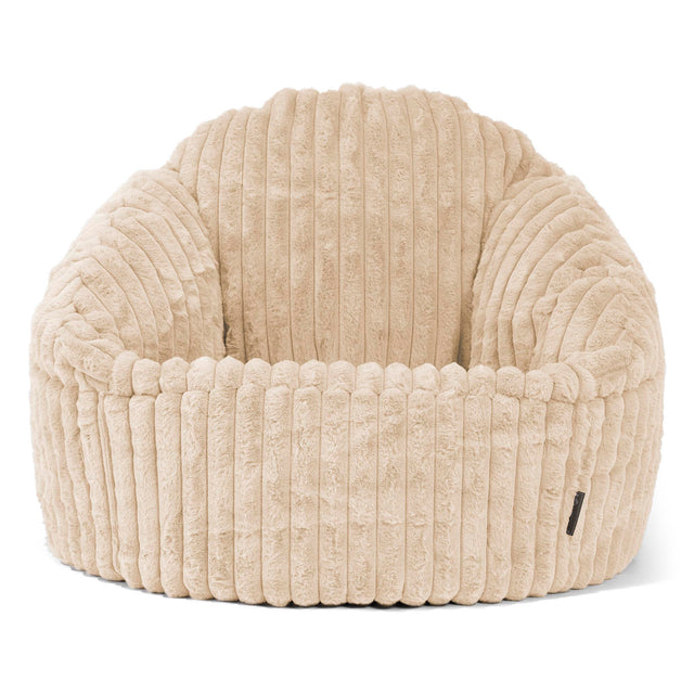Bubble Sitzsack Sessel - Ultra Plüsch Cord Creme 01