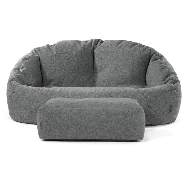 Bubble Sitzsack Sofa - Bouclé Grau 02