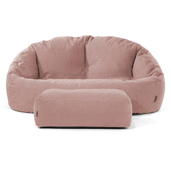 Bubble Sitzsack Sofa - Bouclé Pink 02