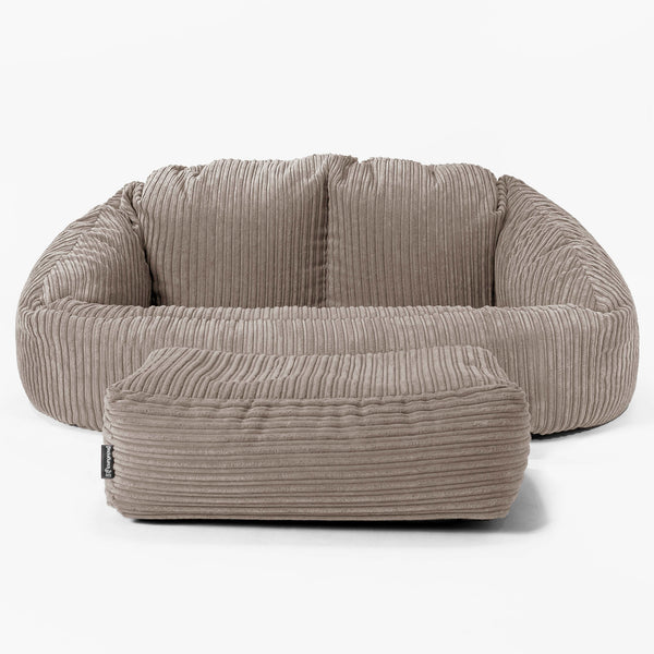 Bubble Sitzsack Sofa - Cord Beigegrau 01