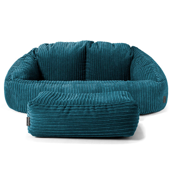 Bubble Sitzsack Sofa - Cord Blaugrün 02