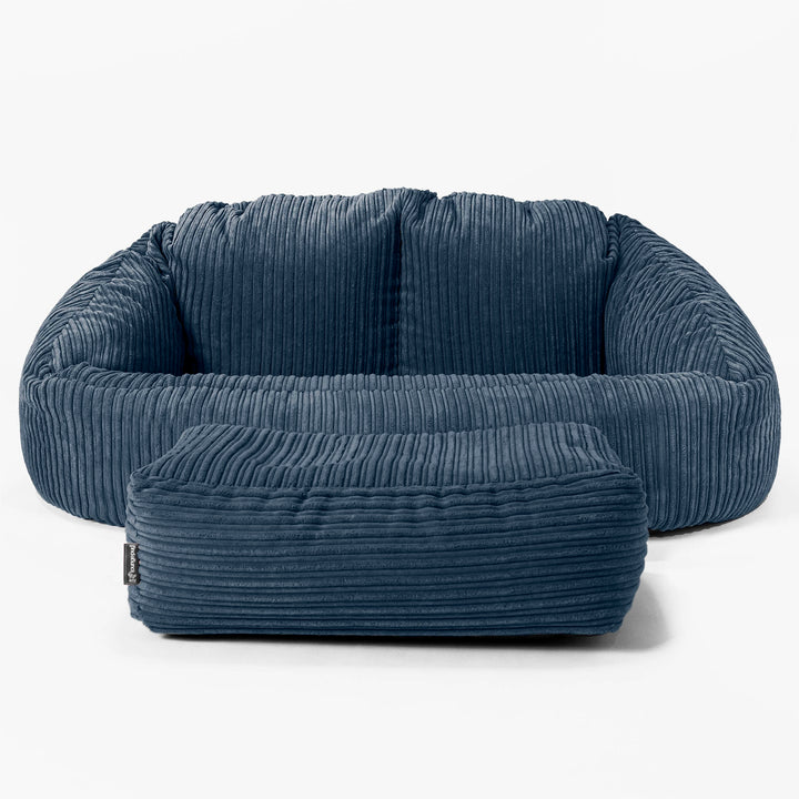 Bubble Sitzsack Sofa - Cord Marineblau 02