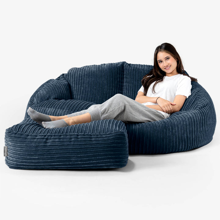 Bubble Sitzsack Sofa - Cord Marineblau 03