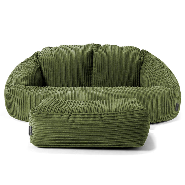 Bubble Sitzsack Sofa - Cord Nadelwaldgrün 02