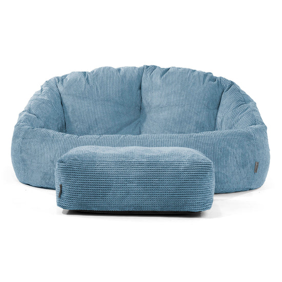 Bubble Sitzsack Sofa - Pom-Pom Himmelblau 02