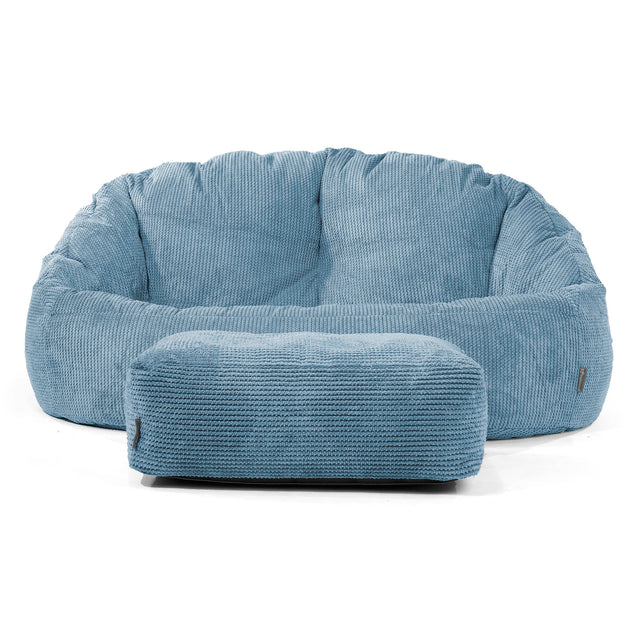 Bubble Sitzsack Sofa - Pom-Pom Himmelblau 02