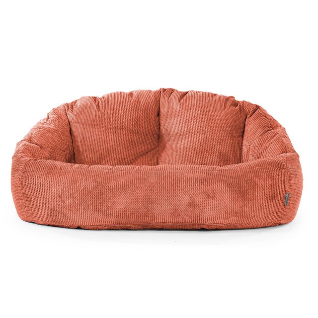 Bubble Sitzsack Sofa - Pom-Pom Kürbisorange 01