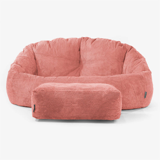 Bubble Sitzsack Sofa - Pom-Pom Kürbisorange 02
