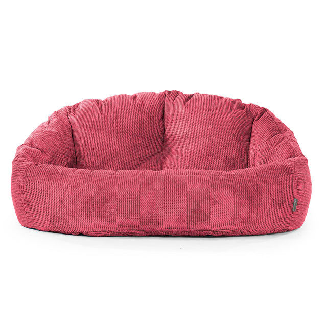 Bubble Sitzsack Sofa - Pom-Pom Pastellrot 01