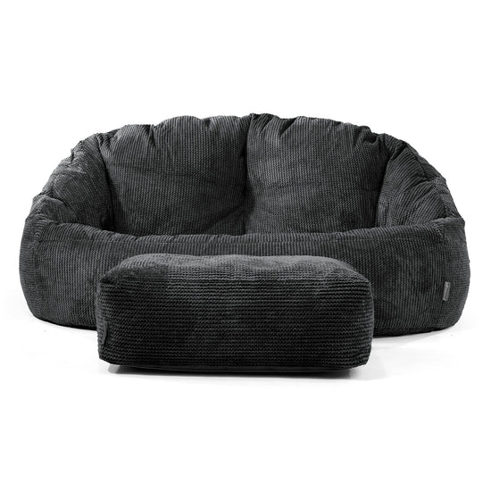 Bubble Sitzsack Sofa - Pom-Pom Schwarz 02