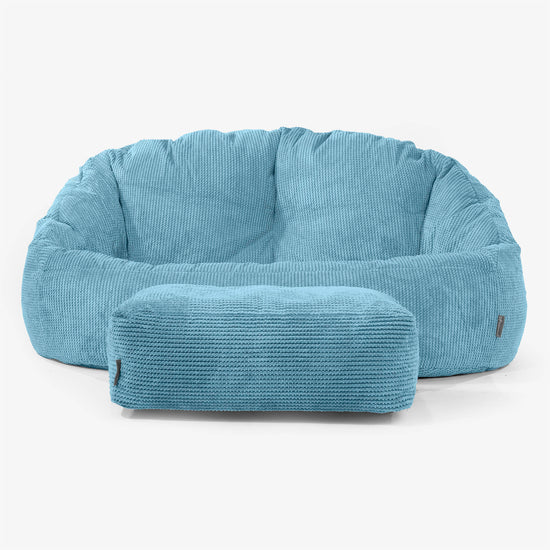 Bubble Sitzsack Sofa - Pom-Pom Türkis 02