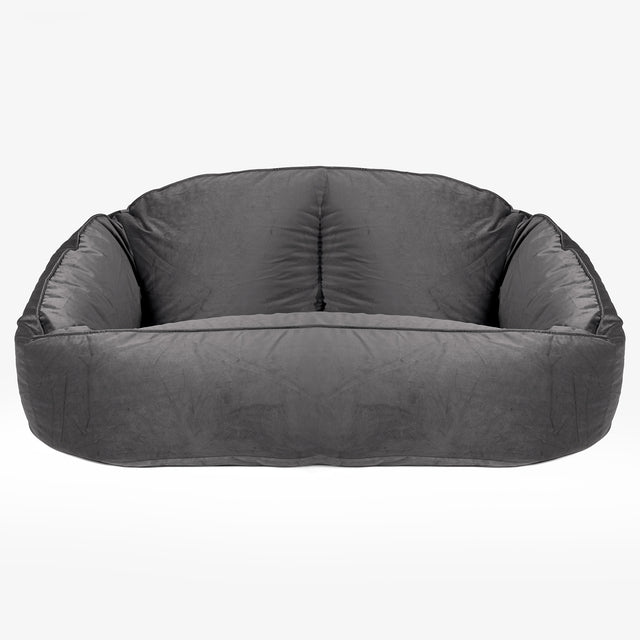 Bubble Sitzsack Sofa - Samt Schiefergrau 01
