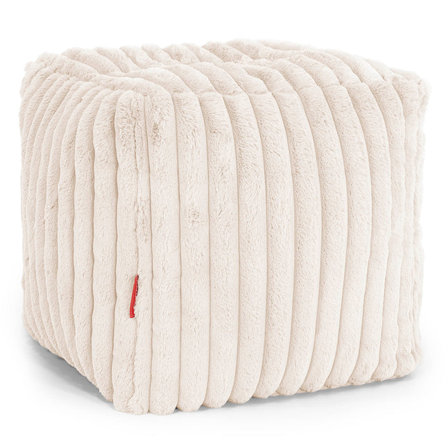 Würfel-Pouf- Hocker Ersatz Bezug - Ultra Plüsch Cord 01