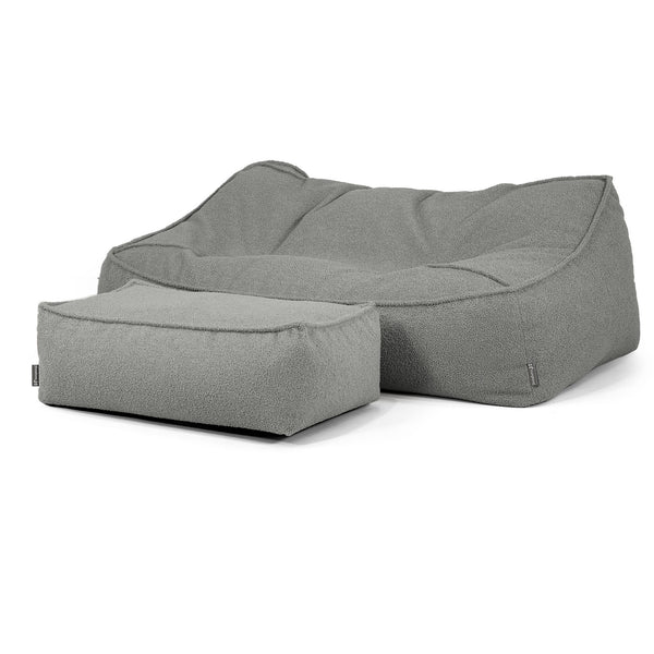 Das Slouchy Sitzsack Sofa - Bouclé Grau