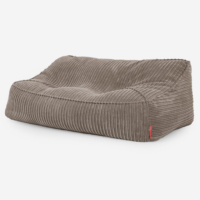Das Slouchy Sitzsack Sofa - Cord Beigegrau 01