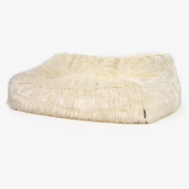 Das Slouchy Sitzsack Sofa - Mongolisches Kunstfell Crème 01