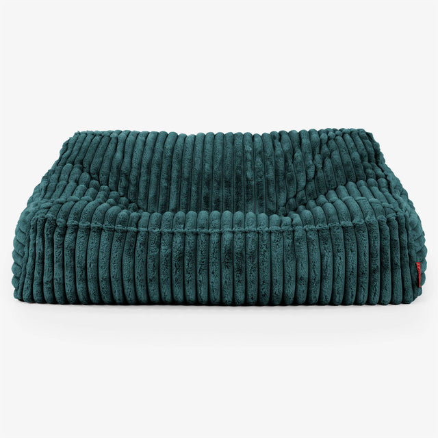Das Slouchy Sitzsack Sofa - Ultra Plüsch Cord Blaugrün 02