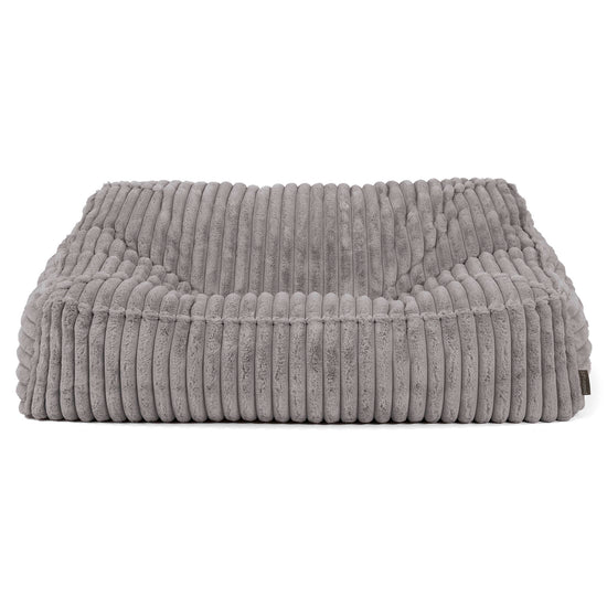 Das Slouchy Sitzsack Sofa - Ultra Plüsch Cord Grau 02