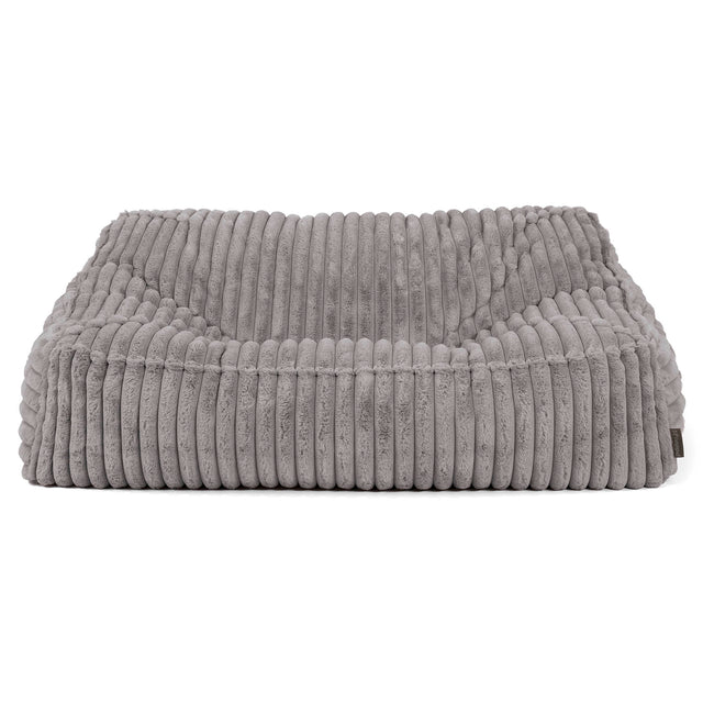 Das Slouchy Sitzsack Sofa - Ultra Plüsch Cord Grau 02