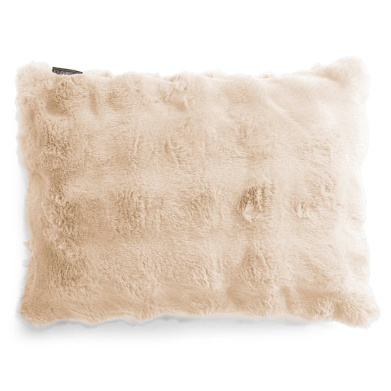 Dekokissen / Sofa Kissenbezug 35 x 50cm - Bubble Pelz Creme 01