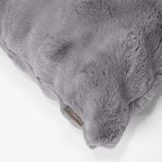 Dekokissen / Sofa Kissenbezug 35 x 50cm - Bubble Pelz Grau 02
