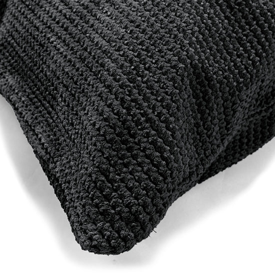 Dekokissen / Sofa Kissenbezug 35 x 50cm - Pom-Pom Schwarz 02