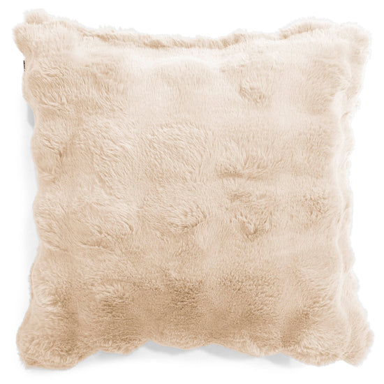 Dekokissen / Sofa Kissenbezug 47 x 47cm - Bubble Pelz Creme 01