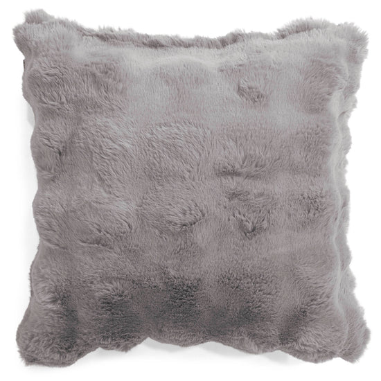 Dekokissen / Sofa Kissenbezug 47 x 47cm - Bubble Pelz Grau 01