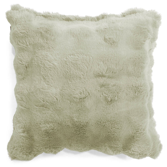 Dekokissen / Sofa Kissenbezug 47 x 47cm - Bubble Pelz Salbeigrün 01