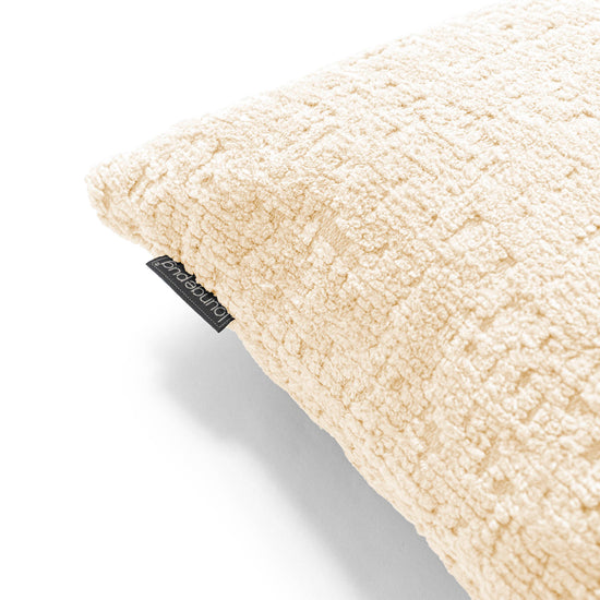 Dekokissen / Sofa Kissenbezug 47 x 47cm - Luxuriöser Chenille Elfenbein 02