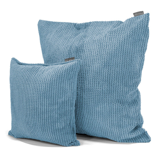 Dekokissen / Sofa Kissenbezug 47 x 47cm - Pom-Pom Himmelblau 02