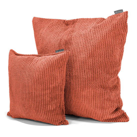Dekokissen / Sofa Kissenbezug 47 x 47cm - Pom-Pom Kürbisorange 02