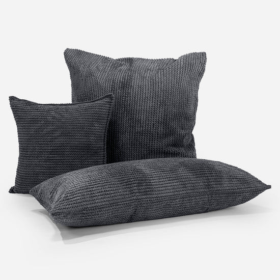 Dekokissen / Sofa Kissenbezug 47 x 47cm - Pom-Pom Schwarz 04