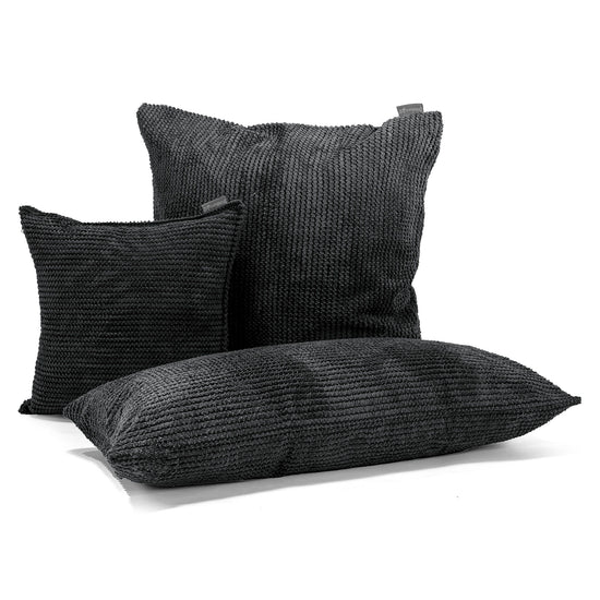 Dekokissen / Sofa Kissenbezug 47 x 47cm - Pom-Pom Schwarz 04