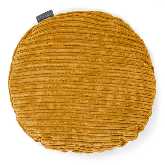 Dekokissen / Sofa Kissenbezug Rund 50cm - Cord Goldhonig 01