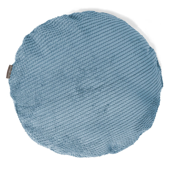 Dekokissen / Sofa Kissenbezug Rund 50cm - Pom-Pom Himmelblau 01