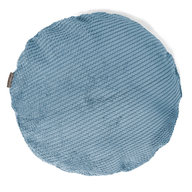 Dekokissen / Sofa Kissenbezug Rund 50cm - Pom-Pom Himmelblau 01