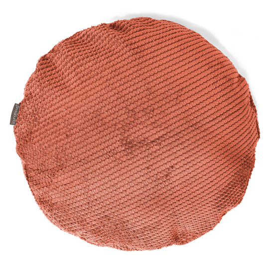 Dekokissen / Sofa Kissenbezug Rund 50cm - Pom-Pom Kürbisorange 01