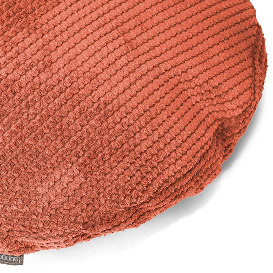 Dekokissen / Sofa Kissenbezug Rund 50cm - Pom-Pom Kürbisorange 02