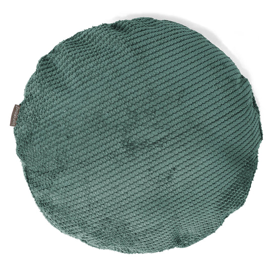 Dekokissen / Sofa Kissenbezug Rund 50cm - Pom-Pom Moosgrün 01