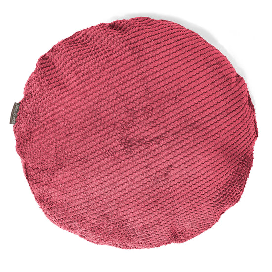 Dekokissen / Sofa Kissenbezug Rund 50cm - Pom-Pom Pastellrot 01