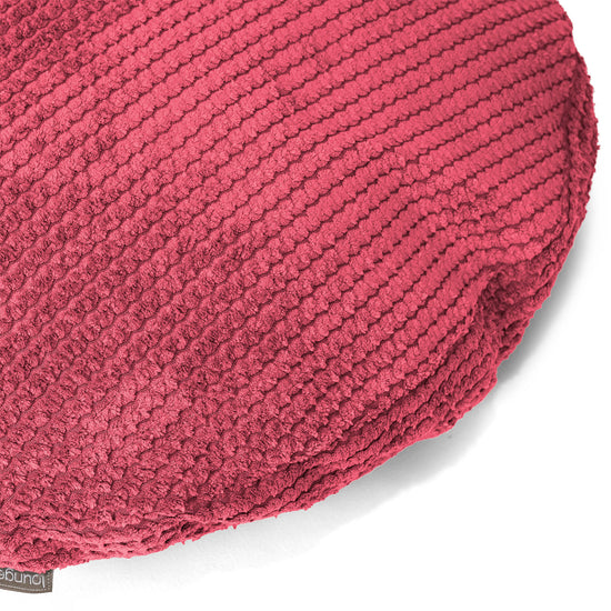 Dekokissen / Sofa Kissenbezug Rund 50cm - Pom-Pom Pastellrot 02