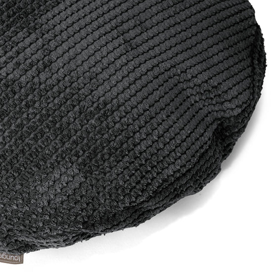 Dekokissen / Sofa Kissenbezug Rund 50cm - Pom-Pom Schwarz 02