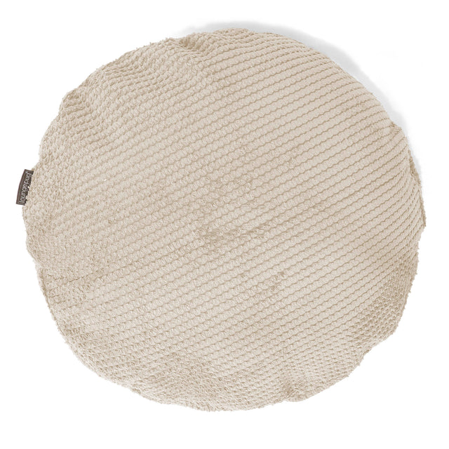 Dekokissen / Sofa Kissenbezug Rund 50cm - Pom-Pom Creme 01